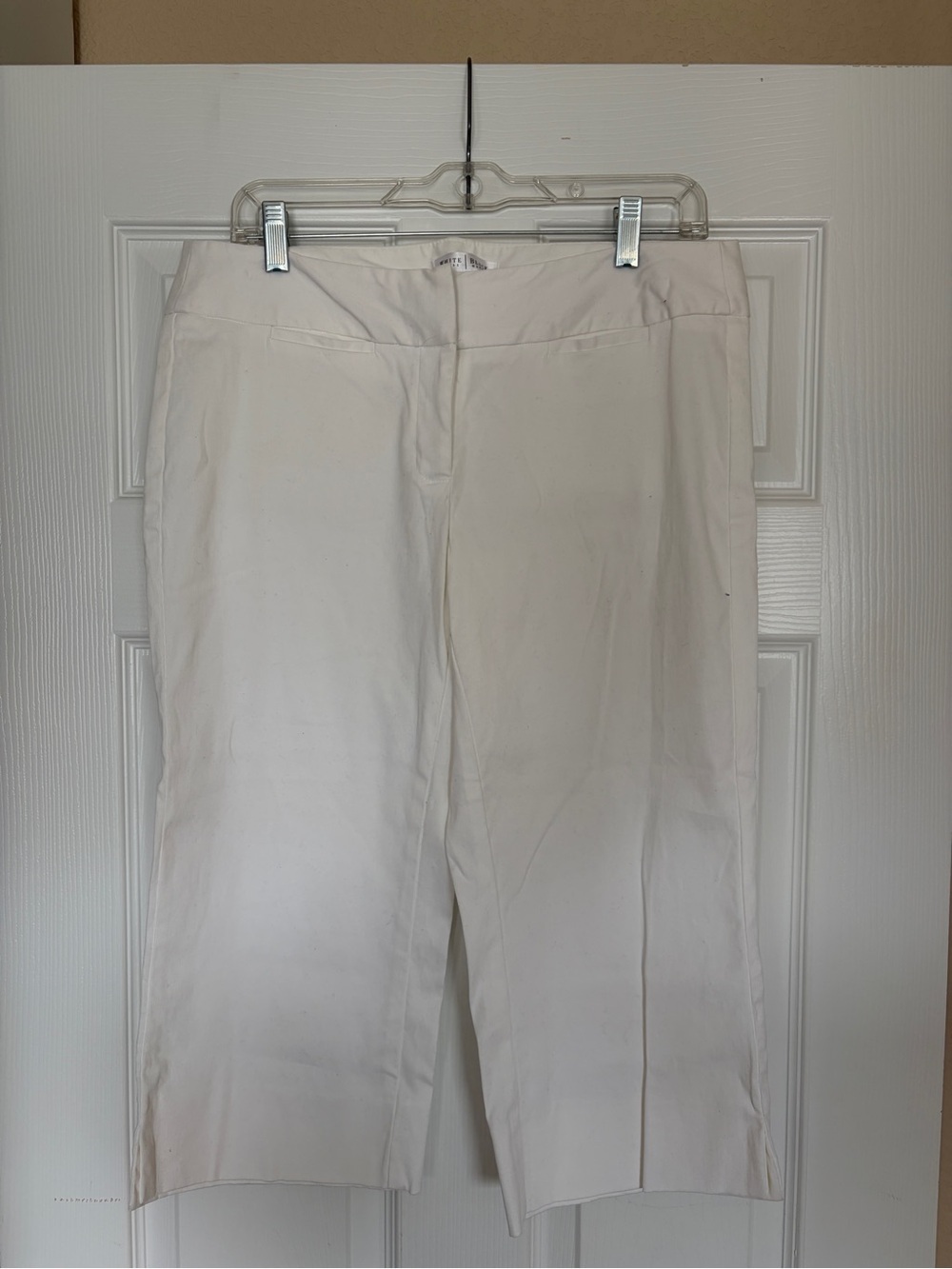 White House Black Market Wide Leg Cropped Pants Trousers Size 10 Stretch N2